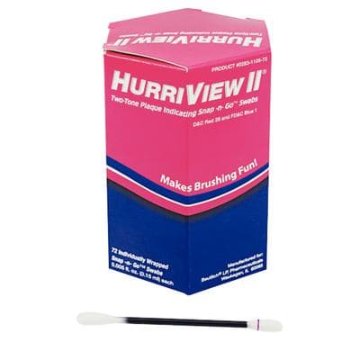 HurriView II Plaque Indicating Snap-n-Go Swabs, Two-Tone Disclosing Solution, 0.15 ml, Blue/Red, 72/Box, 0283-1105-72 thumbnail 7