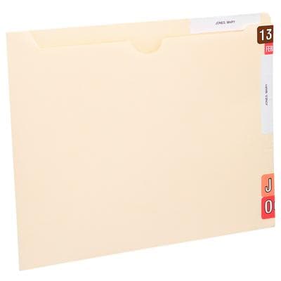 11-pt End-Tab Economy File Pocket, Manila, 12-1/4" W x 9-1/2" H, 100/Box - 11-pt End-Tab Economy File Pocket, 100/Box - 12-1/4" W x 9-1/2" H - Image 1
