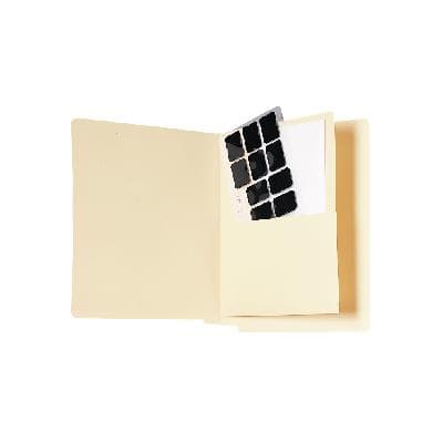Side-Hinged Flap Adhesive Dividers with Pockets, 8-1/2" W x 11" H, Manila, 100/Box thumbnail 2