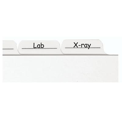 Patterson Office Supplies Writable 7-Tab Chart Divider Set, 11" x 8-1/2" with 1/2" Tab Extensions, White, 30 Sets/Box thumbnail 2