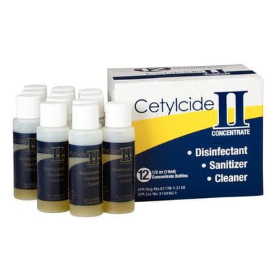 Cetylcide II Hard Surface Disinfectant Concentrate Refill, 1/2 oz (15 mL) Bottles, Lemon Scent, 12/Box thumbnail 12