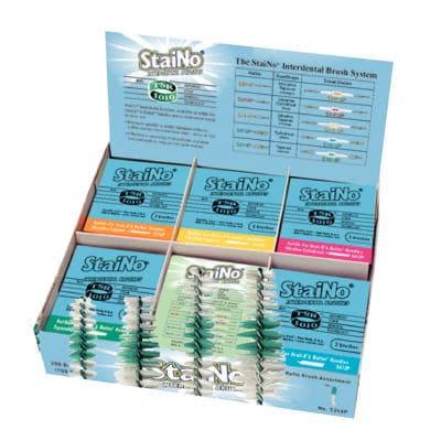 StaiNo® Interdental Brush Assortment Refills, 100/Pkg, S246P thumbnail 2