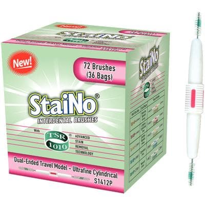 StaiNo® Interdental Brushes, Dual End, Travel Size, Ultra Fine, Cylindrical, 36/Pkg, S1412P thumbnail 4