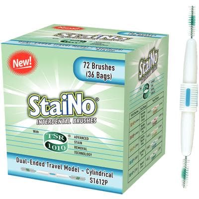 StaiNo Interdental Brushes, Dual End, Travel Size, Cylindrical, Regular, 36/Pkg, S1612P thumbnail 7