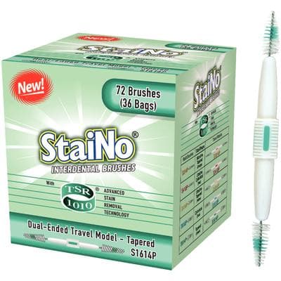 StaiNo Interdental Brushes, Travel Size, Jumbo Tapered, Dual End, 36/Pkg, S1614P thumbnail 5