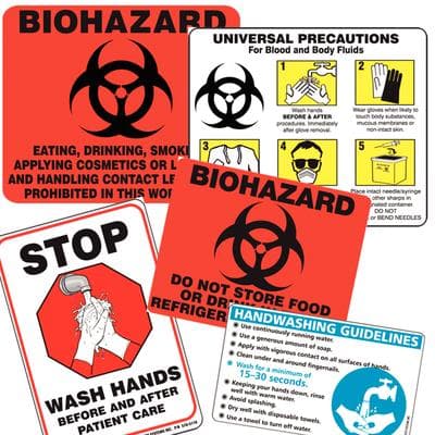 Medical Safety Systems Chemical Label, 1.25" x 1.25" Square, Write-On Vinyl, NFPA Symbol, 100/Pkg thumbnail 4