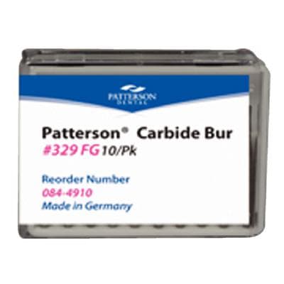 Patterson® Carbide Bur, FG Standard, Pear Shape #329, 0.6 mm Diameter, 1.7 mm Length, 10/Pkg, PCHM0329FG thumbnail 2