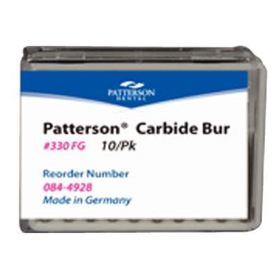 Patterson® Carbide Bur, FG Standard, Pear Shape #330, 0.8 mm Diameter, 1.8 mm Length, 10/Pkg, PCHM0330FG thumbnail 2