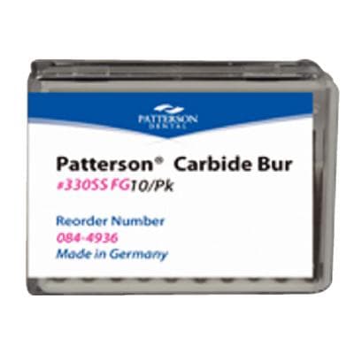 Patterson® Carbide Bur, FGSS - Pear, #330SS, 0.8 mm Head Diameter, 1.8 mm Head Length, 10/Pkg, PCHM0330SS thumbnail 2