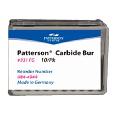 Patterson® Carbide Bur, FG Standard, Pear - #331, 1.0 mm Diameter, 2.0 mm Length, 10/Pkg, PCHM0331FG thumbnail 2