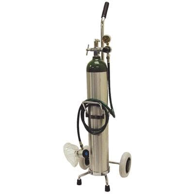 Mada Demand Valve Oxygen Resuscitator Kit on Cart, E Cylinder, High Flow Regulator, Adult Mask, 1/Kit thumbnail 2