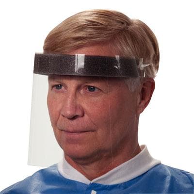Halyard Guardall Shield® 3/4 Length Face Shield Visor, Clear, Anti-Fog, 7-1/2", 40/Case - Guardall Shield® Face Shield - 3/4 Length, 7-1/2", 40/Case - Image 1
