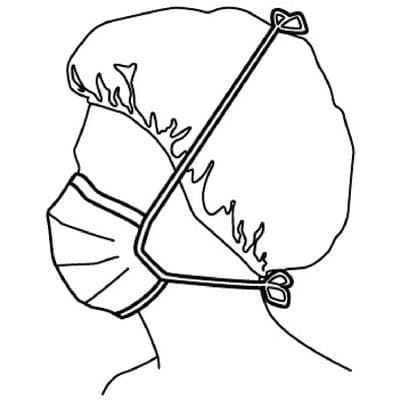 Halyard The Lite One Surgical Mask, Blue, Pleat-Style with Ties, 50/Box thumbnail 5