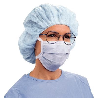 Halyard Tecnol Fog-Free Tie-On Surgical Mask, Blue, 50/Box, 49214 thumbnail 6