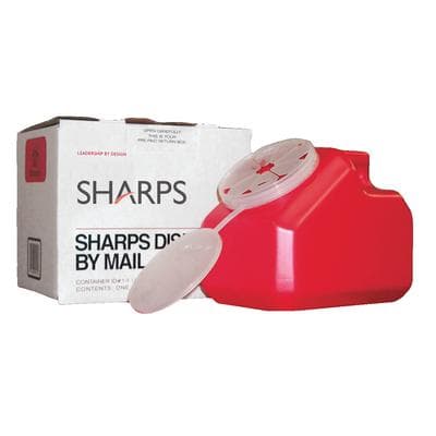 Mail-Away Sharps Containers, 2 Gallon Double Pack - Mail-Away Sharps Containers - 2 Gallon Double Pack - Image 1