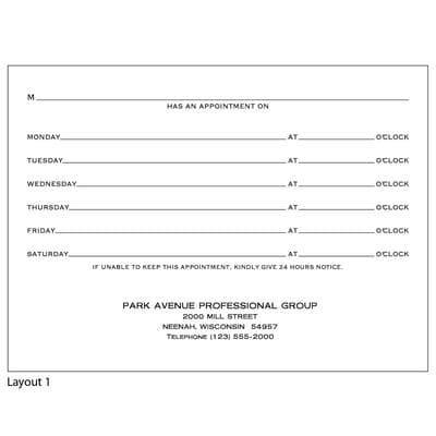 Professional Slips, Personalized, 4" x 5-1/2", 100/Pad, 5 Pads/Pkg - Form thumbnail 2