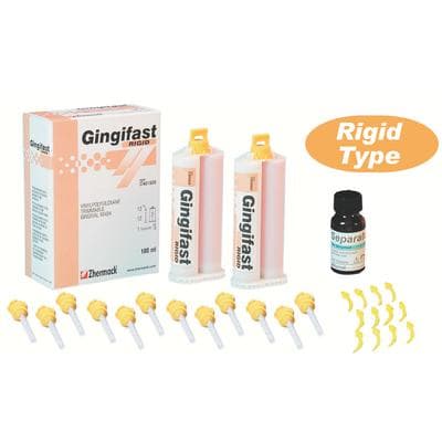 Zhermack Gingifast Rigid Gingival Mask, Addition Silicone, 2 x 50 mL Cartridges with Mixing Tips, C401520 thumbnail 8