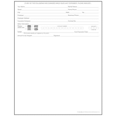 Laser Statement Paper, 8.5" x 11", 24 lb White, Blue with Credit Card Logos (Visa, MasterCard, Discover, American Express), 500/Pkg thumbnail 2