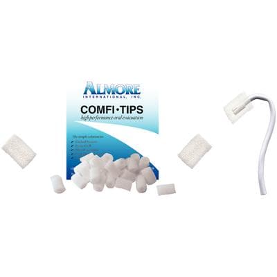 Hager Worldwide Comfi-Tip Foam Aspirator Tips, Standard Size, White, 100/Pkg, 15508 thumbnail 6