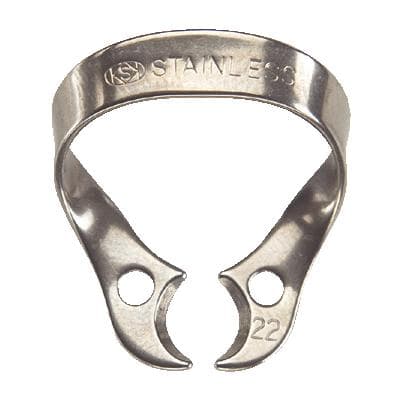 Dentech Rubber Dam Clamp, Wingless, Size 22, Bicuspid/Molar thumbnail 2