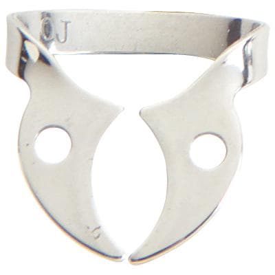 Ivory Stainless Steel Wingless Rubber Dam Clamp #W7, General Purpose Lower Molar, Flat Jaws, Single thumbnail 11