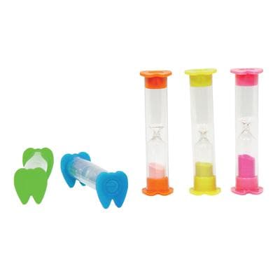 Tooth-Shaped 2-Minute Brushing Timers, Assorted Colors, 1" W x 3-1/2" H, 40/Pkg - Tooth-Shaped 2-Minute Brushing Timers, Assorted Colors, 1 W x 3-1/2 H, 40/Pkg - Timer - Image 1