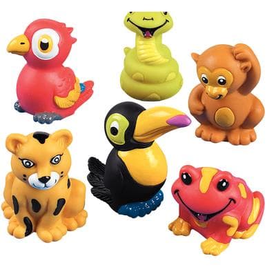 Rainforest Finger Puppets, Assorted, 1" W x 1-1/2" H, 24/Pkg - Rainforest Finger Puppets, Assorted, 1" W x 1-1/2" H, 24/Pkg - Finger Puppets - Image 1