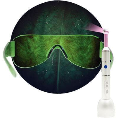 Dentlight DOE SE Dental Oral Exam System Kit, Violet Light Head, Fluorescence Goggles, Charging Stand, 100 Barrier Sleeves thumbnail 3
