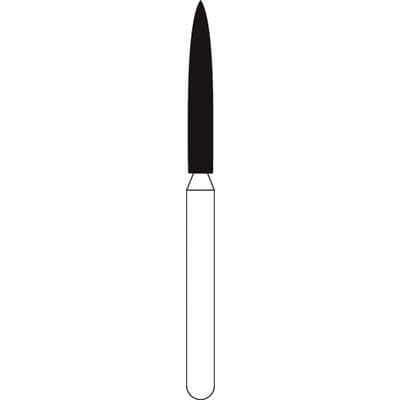 NTI FG Diamond Bur, Fine Grit, Flame Shape, Friction Grip, #863-014, 1.4 mm Diameter, 10.0 mm Length, 5/Pkg thumbnail 9