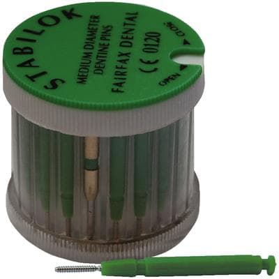 Stabilok Standard Dentin Pins Kit, Stainless Steel, .027" (0.68mm), Green, 20 Pins + 1 Drill, PF-15362 thumbnail 8