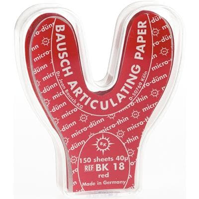 Arti-Check Micro-Thin Articulating Paper, Horseshoe, 40 Microns, Red, 150/Pk, BK18 thumbnail 8