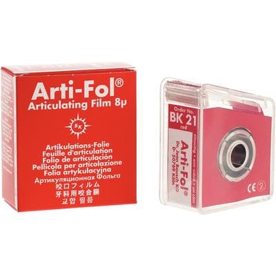 Bausch Arti-Fol Articulating Film, Ultra Thin 8 Micron, One-Sided Red, 22 mm x 20 m Roll in Dispenser, BK-21 thumbnail 7