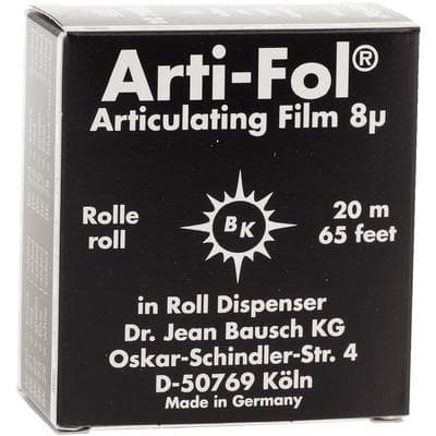 Arti-Fol II Ultra-Thin Two-Sided Articulating Film, 8 Microns, 22 mm x 20 m, Black/Black, 1 Roll/Pk, BK24 thumbnail 8