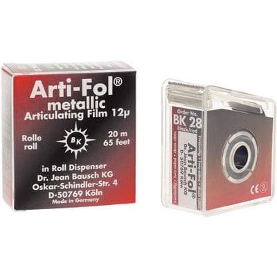 Arti-Fol II Metallic Two-Sided Articulating Film, 12 microns, 22 mm x 20 m, Black/Red, 1 Roll/Pk, BK28 thumbnail 14