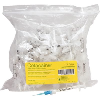 Cetacaine Topical Anesthetic Liquid Delivery Syringes, Luer Lock, Graduated 0.1 mL Increments, 100/Pkg, 0214 thumbnail 19