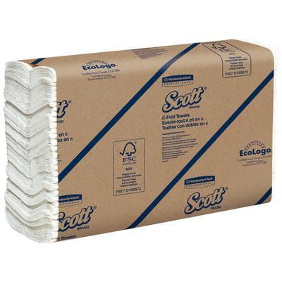 Scott® C-Fold Paper Towels, White, 10.125" x 13.15", 200 Sheets/Pkg, 12 Pkg/Case - Scott® C-Fold Paper Towels – White, 10.125" x 13.15", 200 Sheets/Pkg, 12 Pkg/Case - Scott® C-Fold Paper Towels – White, 10.125" x 13.15", 200 Sheets/Pkg, 12 Pkg/Case - Image 1