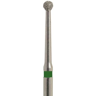 Meisinger Multi-Use Diamond Bur, FG, Round, #801LG, 1.6 mm, Coarse, Green, 5/Pk, 801LG-016-FG thumbnail 7
