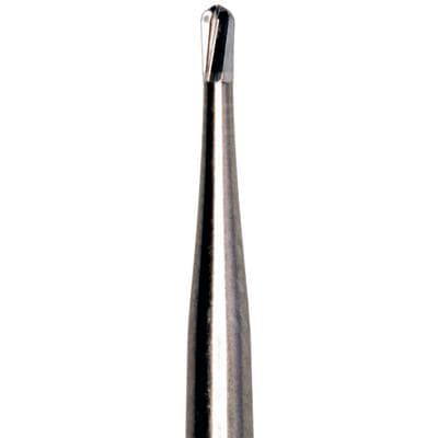 Meisinger Tungsten Carbide Bur HM 7, Pear, Friction Grip, Size 330, 0.8 mm Diameter, 100/Pkg - Tungsten Carbide Burs – HM 7, Pear, FG, 100/Pkg - Size 330, 0.8 mm Diameter - Image 1