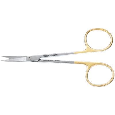 Miltex Iris Surgical Scissors, 4-1/2" Curved, Tungsten Carbide Blades, CARB-N-SERT thumbnail 4