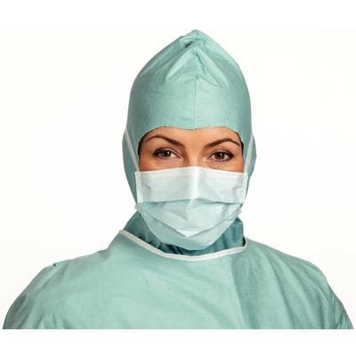 BARRIER® Extra Protection Face Masks, ASTM Level 1, Irritant Free, Blue, Tie-On, 50/Box, 6 Boxes/Case thumbnail 2