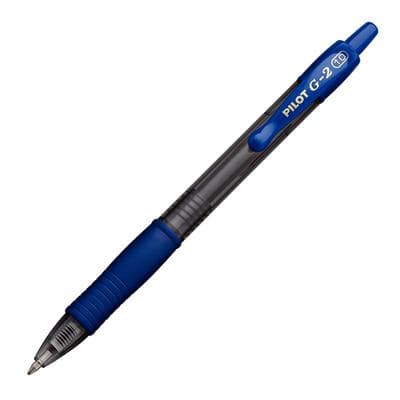 Pilot G2 Premium Retractable Gel Ink Pen, Refillable, Blue Ink, 1.0mm Bold Point, Clear Barrel, 12/Box, PIL 31257 thumbnail 2