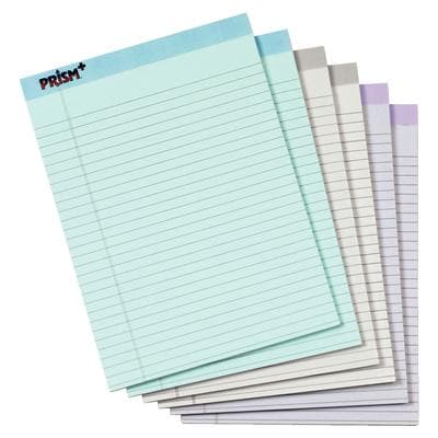 Prism Plus Colored Legal Pads, Assorted Pastel Colors, 8-1/2" x 11-3/4", 50 Sheets, 16 lb, Legal Ruled, 6/Pack, TOP 63116 thumbnail 2