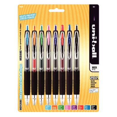 Uni-ball 207 Retractable Gel Pens, Assorted Ink, 0.7 mm Medium Point, 8-Pen Set, SAN 40110 thumbnail 2