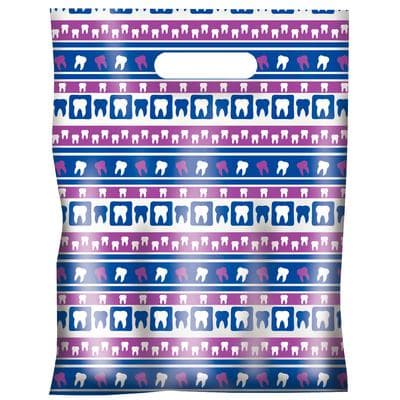 Dental Scatter Bags, Purple Teeth Design, 7-1/2" W x 10" H, 100/Pkg - Dental Scatter Bags – 100/Pkg - Purple Teeth, 7-1/2 W x 10 H, 100/Pkg - Image 1