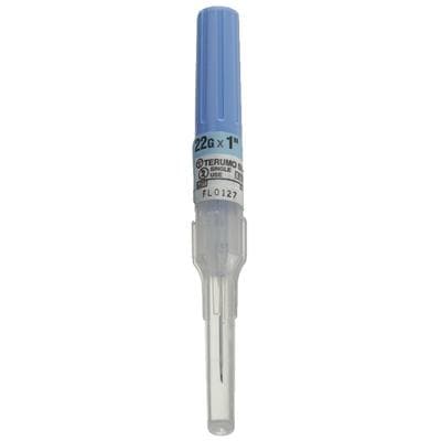 SURFLO® ETFE I.V. Catheter, 22 Gauge x 1", Blue, 50/Box, SROX2225CA thumbnail 2