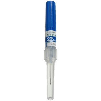 SurFlash® Polyurethane I.V. Catheters, 22 Gauge x 1", Blue, 50/Box, SRFF2225 thumbnail 2