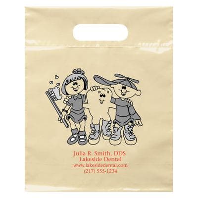 Designer Supply Bags, Medium, 2-Color/1-Sided Print, 9-1/2" W x 12" H, 250/Pkg - Designer Supply Bags – 250/Pkg - Medium, 2-color/1-sided - Image 1