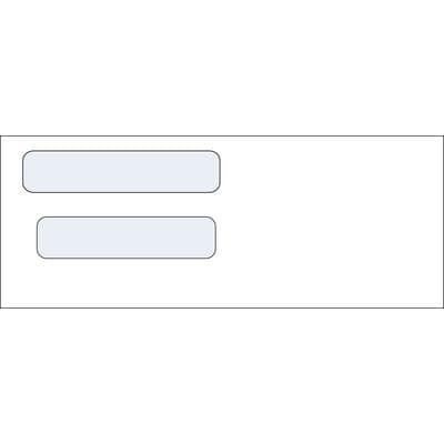 Fold-A-Log Double Window Check Envelopes, Security-Lined, 7-5/8" W x 3-1/2" H, 500/Pkg - Fold-A-Log Double Window Check Envelopes, Security-Lined, 7-5/8" W x 3-1/2" H, 500/Pkg - Envelope - Image 1