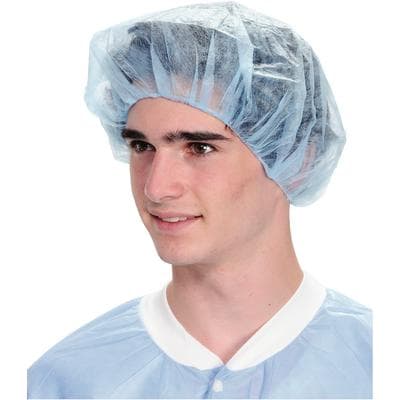 Valumax Bouffant Cap, Nonwoven, Latex-Free, Blue, 24", 100/Pkg - Bouffant Cap, 100/Pkg - 24", Blue - Image 1