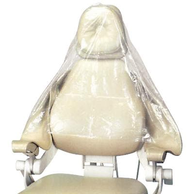 Plasdent Half Chair Cover, 24" x 32", Clear Plastic, 300/Box, PS-102 thumbnail 14